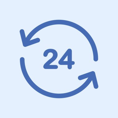 Saat saat etrafında bir gün simgesini açın. Rozet-saat çalışma süresi.