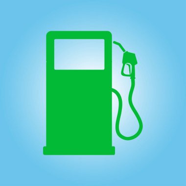 benzin pompa meme, vektör çizim basit simgesi