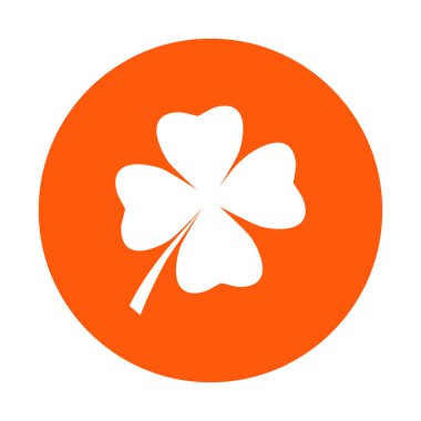 Yaprak yonca işareti simgesi. Aziz patrick sembolü. Ekoloji kavramı. Düz tasarım stili.