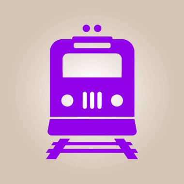 Tren simgesi. Metro sembolü. Tren istasyonu işareti.