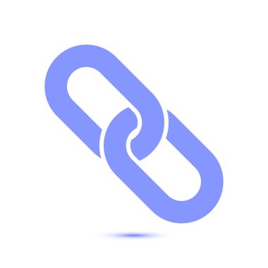 Bağlantı tek simge. Zincir bağlantı simgesi. Kaynağına bağlantı simgesi.