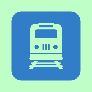 Tren simgesi. Metro sembolü. Tren istasyonu işareti.