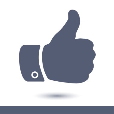 Simge gibi. El parmak tabela. Sembol başparmak. Düz tasarım stili. 