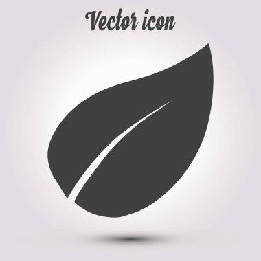 Yaprak simgesi. Taze doğal ürün. Organik ürün simgesi. Düz tasarım stili.