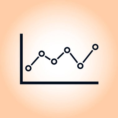 Grafik grafik simgesi. Diyagram simgesi. Düz tasarım stili.