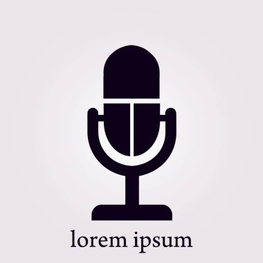 Hoparlör simgesi. Canlı müzik işareti. Düz tasarım stili. 
