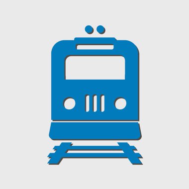 Tren simgesi. Metro sembolü. Tren istasyonu işareti.