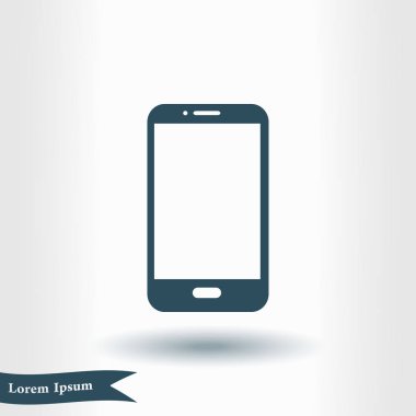 Smartphone simge vektör Illustration. Düz tasarım stili. 