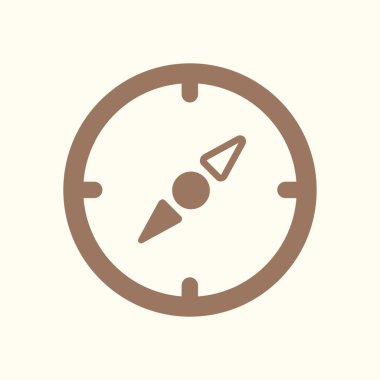 Vektör pusula simgesini. Yöreden yönde. Düz tasarım stili.