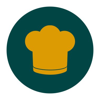 Chef şapka işareti simgesi. Şapka pişirme sembolü.