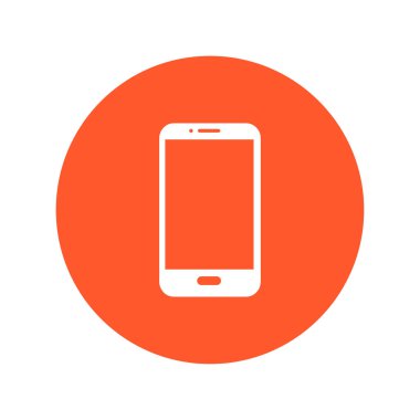 Smartphone simge vektör Illustration. Düz tasarım stili. 