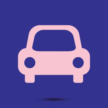 Taşıma simgesi. Araba işareti. Teslimat taşıma sembolü.