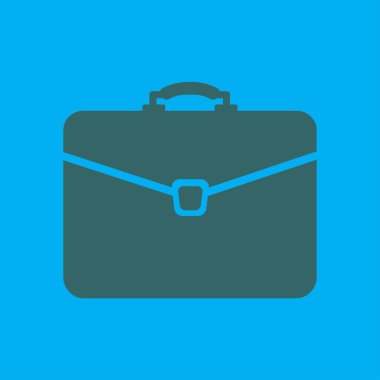 Evrak çantası ikonu, vektör illüstrasyonu. düz tasarım biçimi. 