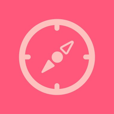 Vektör pusula simgesini. Yöreden yönde. Düz tasarım stili.