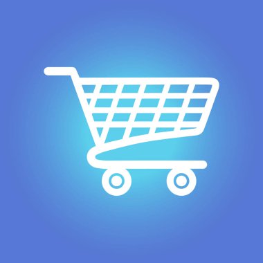 Grafik alışveriş düz simgesi. Bir ürünü Sepete Ekle.