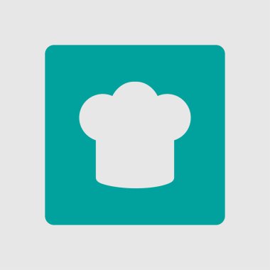 Chef şapka işareti simgesi. Şapka pişirme sembolü.