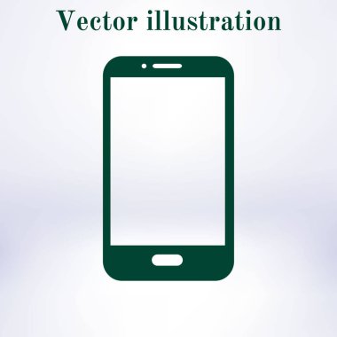 Smartphone simge vektör Illustration. Düz tasarım stili. 