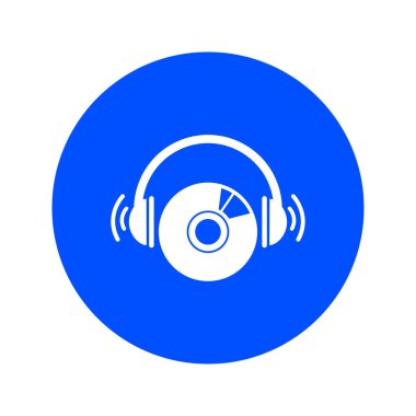 CD veya Dvd simgesini. Kompakt disk erkek. Düz tasarım stili.