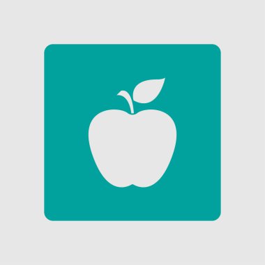 Elma simgesi. Sağlıklı gıda kavramı. Naturopathy sembolü.