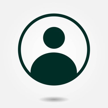 Bağlantı işareti. Kullanıcı işareti simgesi. Kişi sembolü. İnsan avatar. Düz stil. 