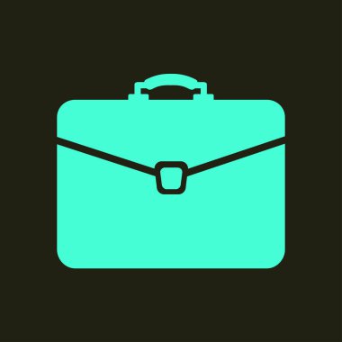 Evrak çantası ikonu, vektör illüstrasyonu. düz tasarım biçimi. 