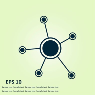 Sosyal ağ tek simge. Küresel teknoloji. İş sosyal bağlantıları ağ.