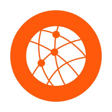 Küresel teknoloji veya sosyal ağ simge işareti simgesi.