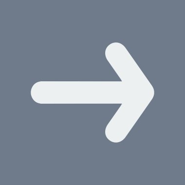 Ok simgesi. Kara navigasyonu için işaretçi yönünü.