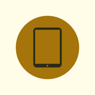 Modern dijital tablet Pc simgesi. Düz tasarım simgesi. 