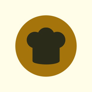 Chef şapka işareti simgesi. Şapka pişirme sembolü.