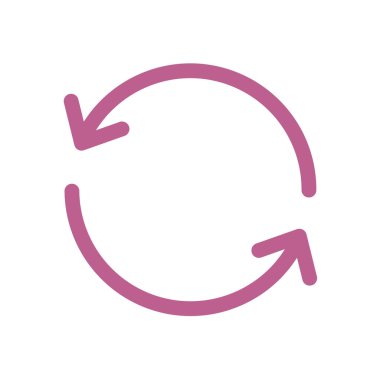 Dairesel ok işareti simge vektör. Düz tasarım stili.