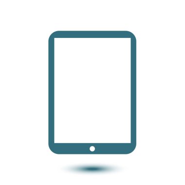 Modern dijital tablet Pc simgesi. Düz tasarım simgesi. 