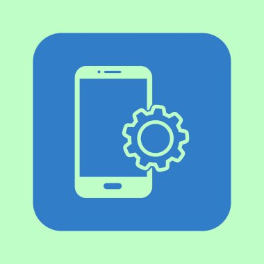 Akıllı telefon hizmetleri simgesi. Mobil kullanıcılar için destek.