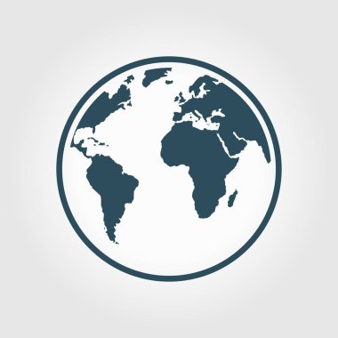 Küre simgesi. Dünya gezegeninde seyahat. Dünya çapında seyahat.