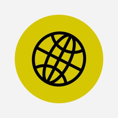 Küre simgesi. Düz tasarım stili dünya vektör simgeler.