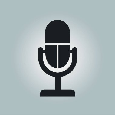 Hoparlör simgesi. Canlı müzik işareti. Düz tasarım stili. 