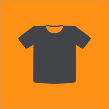 T-shirt işareti simgesi. Giysi sembolü. Düz tasarım stili.