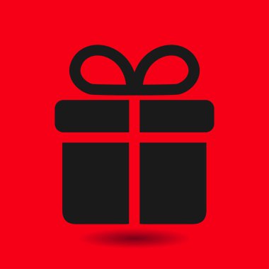 Hediye kutusu simgesi. Hediye - kişisel bir teklif. Hediye paketleri.