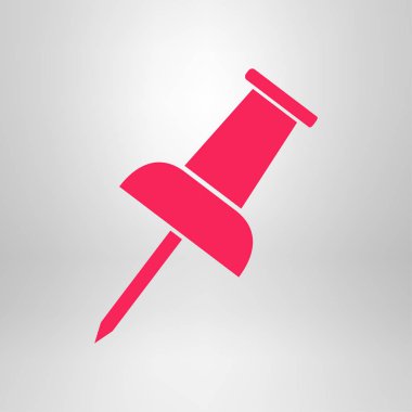 Push pin renk vektör simgesi