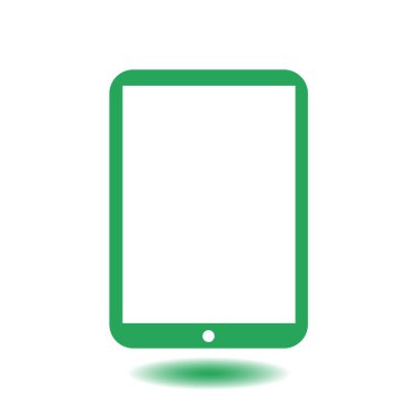 Modern dijital tablet Pc simgesi. Düz tasarım simgesi. 