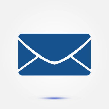 Düz simgesi mektup. Posta simgesi. Vektör simgesi. 