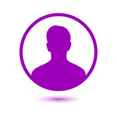 Kullanıcı simgesi simgesi. Kişi sembolü. İnsan avatarı. Düz stil.. 