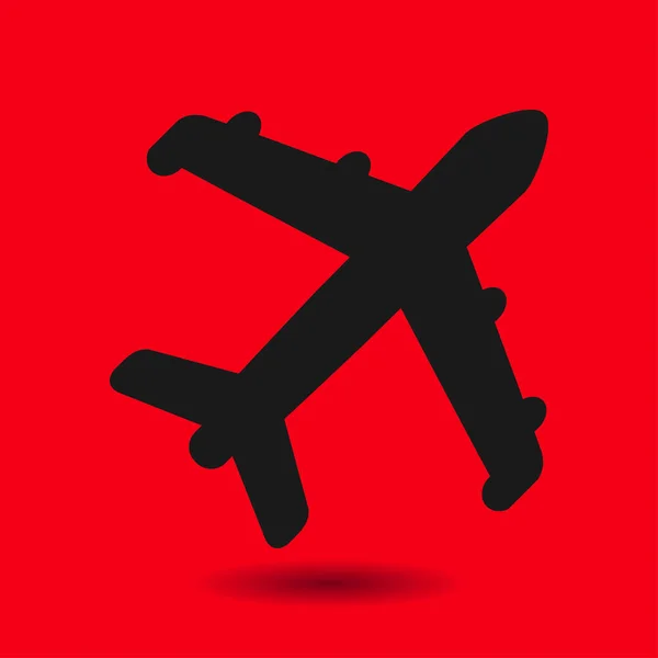 Піктограма Літака Символ Подорожі Літак Нижнього Знаку — стоковий вектор