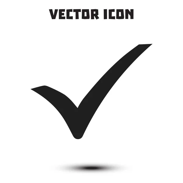 Icono Marca Verificación Simple Ilustración Vectorial — Vector de stock