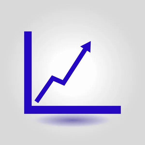 Geschäftsdiagramm Infografik Diagrammsymbol Wachsende Graphik Simbol Flacher Designstil — Stockvektor