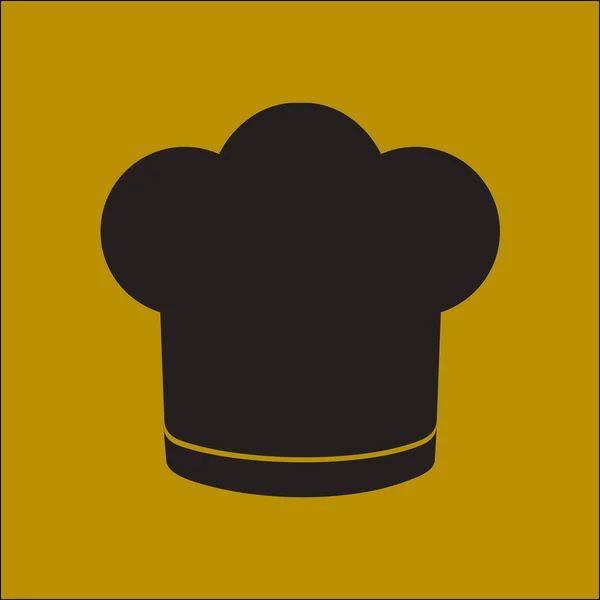 Chapeau Chef Signe Icône Chapeau Symbole Cuisson — Image vectorielle