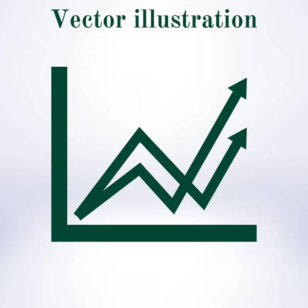 Gráfico Negócios Infográfico Ícone Gráfico Símbolo Gráfico Crescente Estilo Design — Vetor de Stock