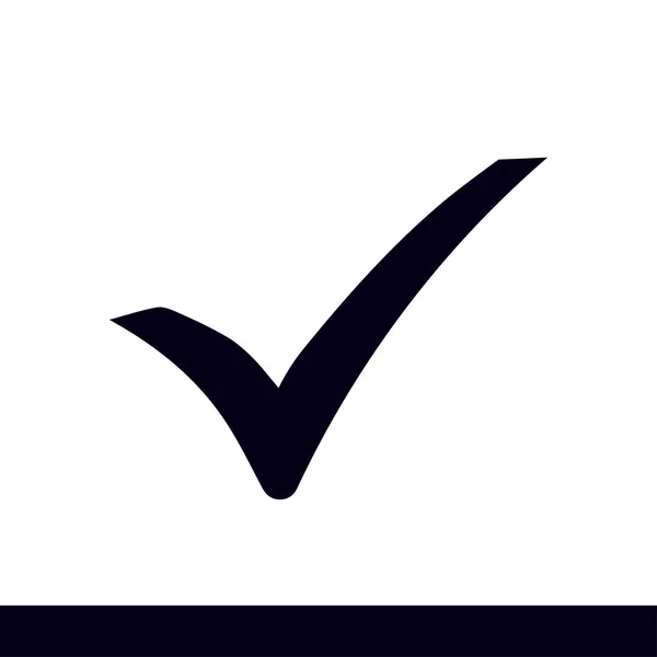 Icono Marca Verificación Simple Ilustración Vectorial — Vector de stock