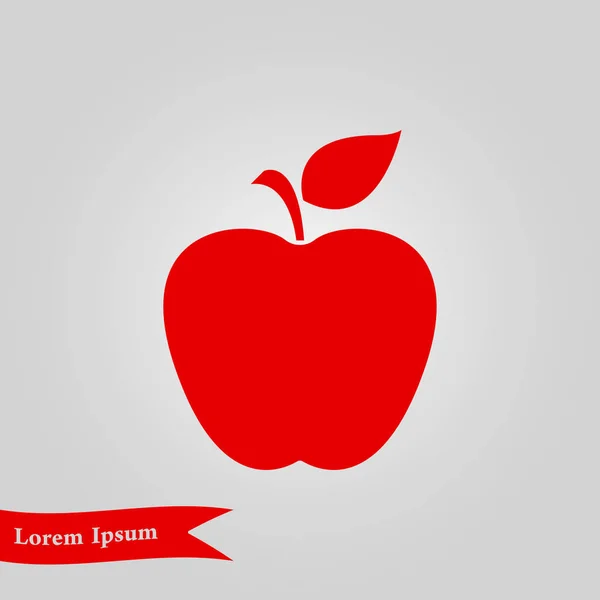 Apple Ikonra Egészséges Ételek Fogalmát Naturopathy Szimbólum — Stock Vector