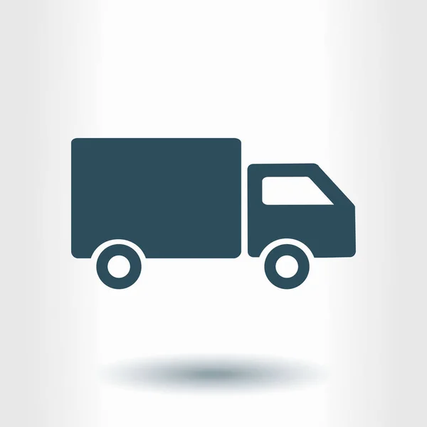 Значок Доставки Вантажівки Символ Вантажного Фургона Відправлення Безкоштовна Доставка Плоский — стоковий вектор